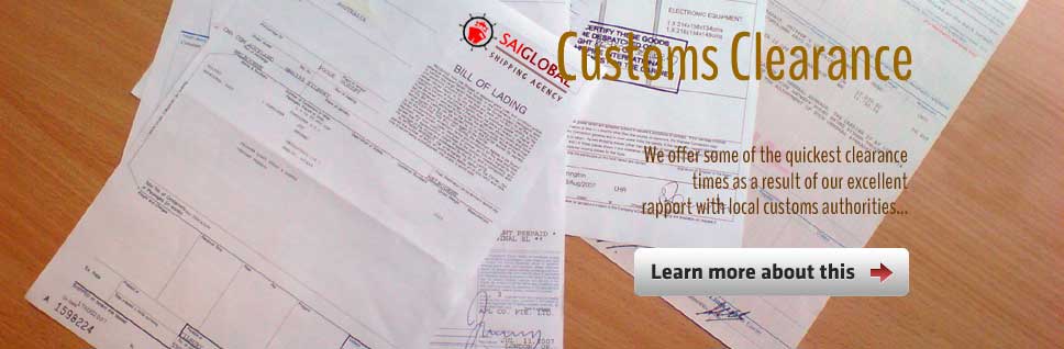 Sai Global Shipping Agency ~ Customs Clearance Services